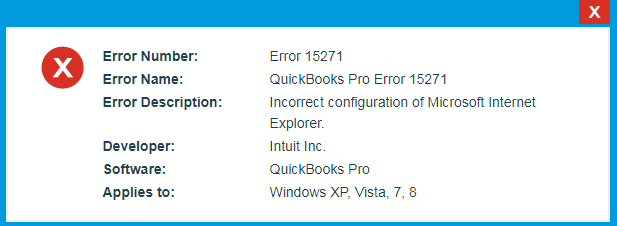 Quickbooks update error 15271