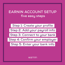 how earnin app works- account setup