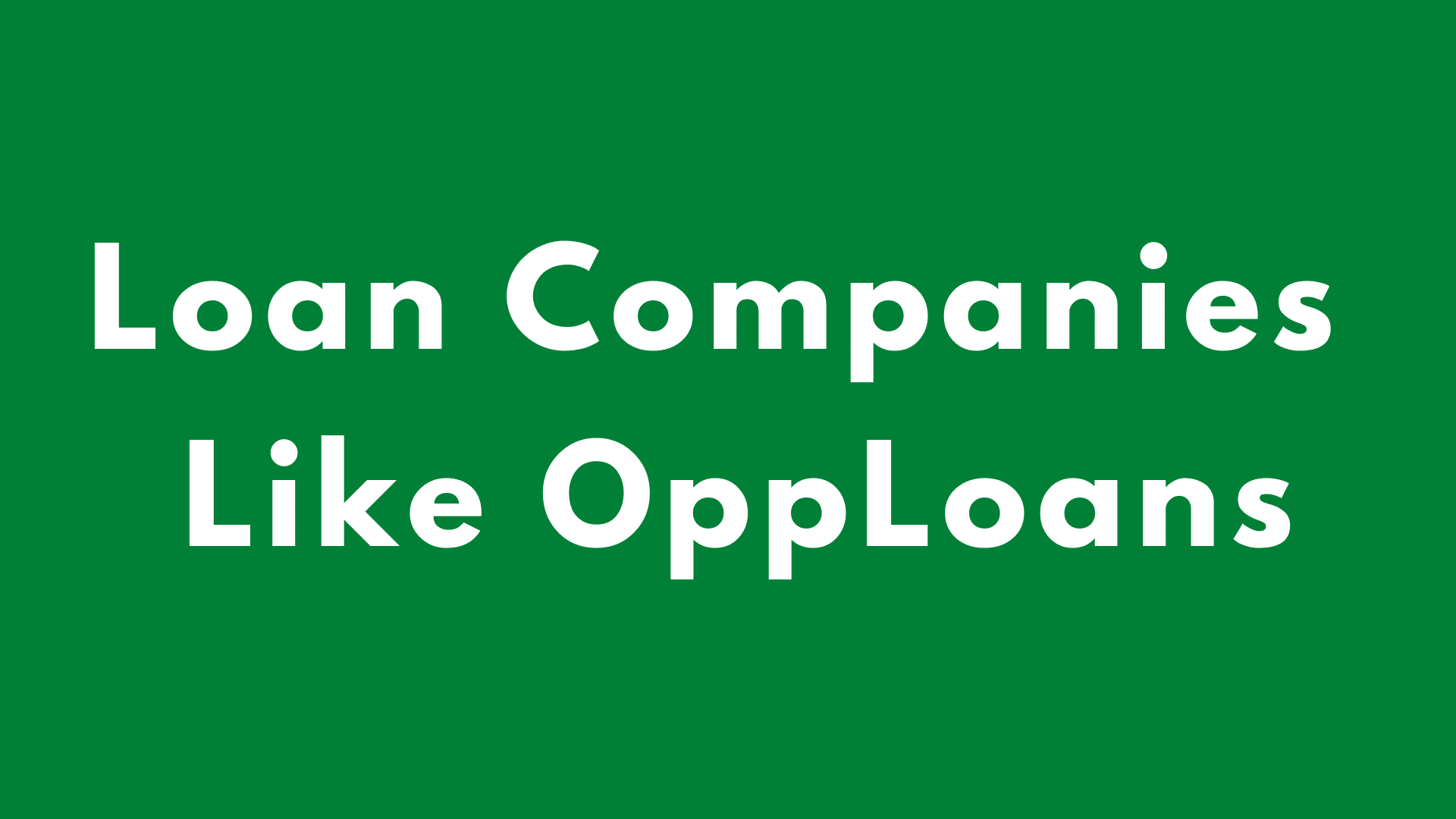 compare Opploans with alternatives