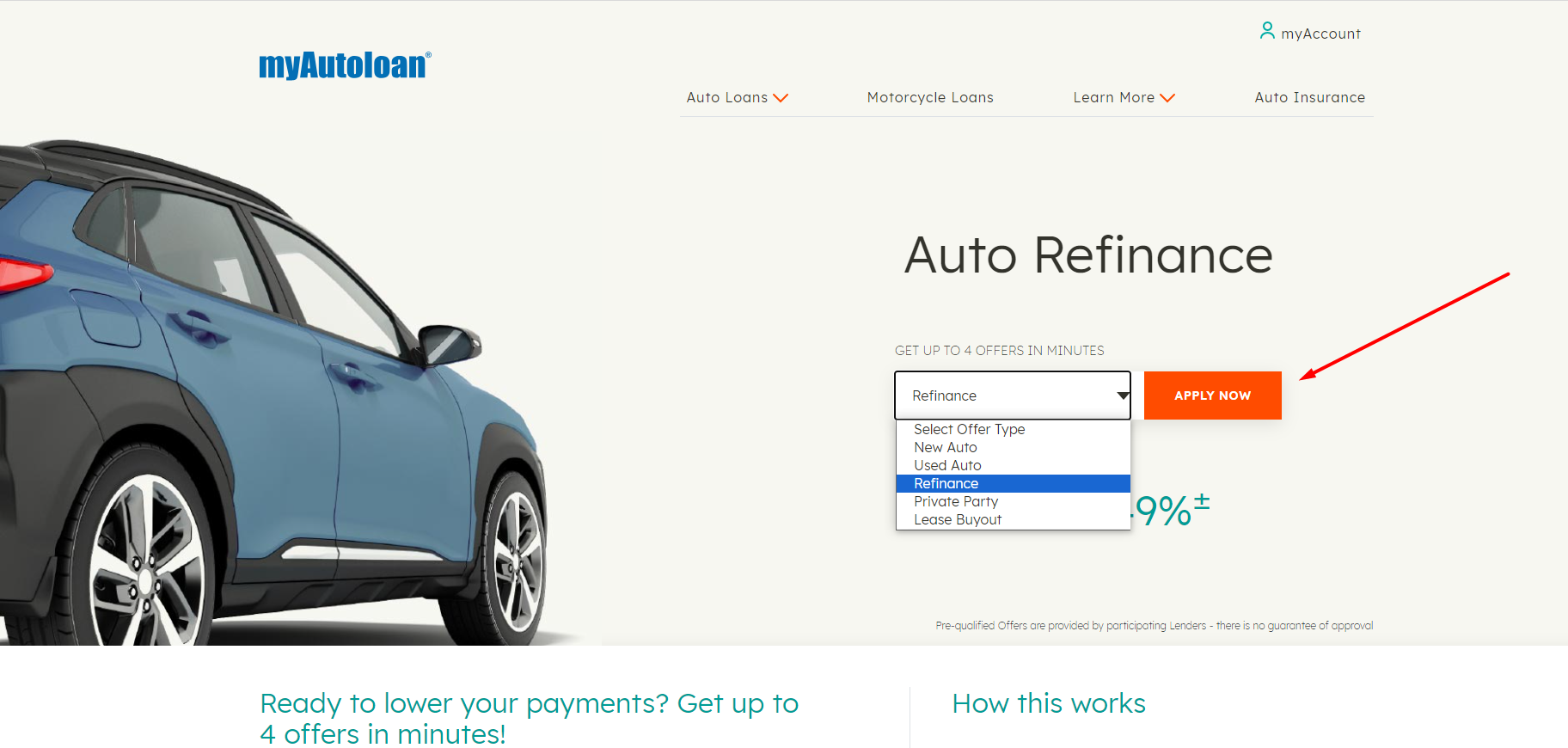 Apply for Auto loan For Refinance Car Loan 