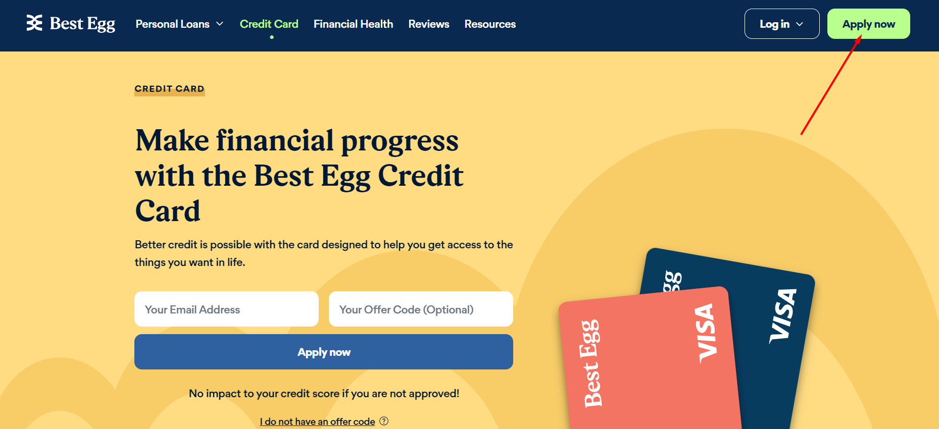 Apply for best Egg Credit Card 