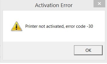 Sage 50 Printer not Activated Error Code 30