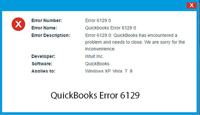 QuickBooks error code 6129 0 