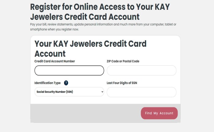 kay jewelers credit card application 